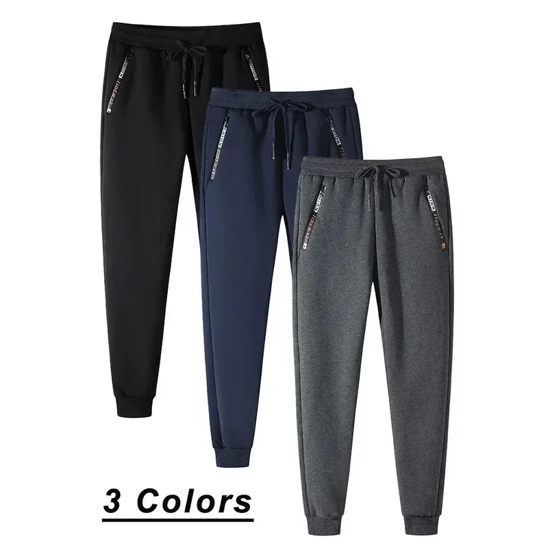 Sweatpants Men Joggers Sportswear Winter Thick Warm Fleece Casual Track Pants Plus Size 6XL 7XL 8XL