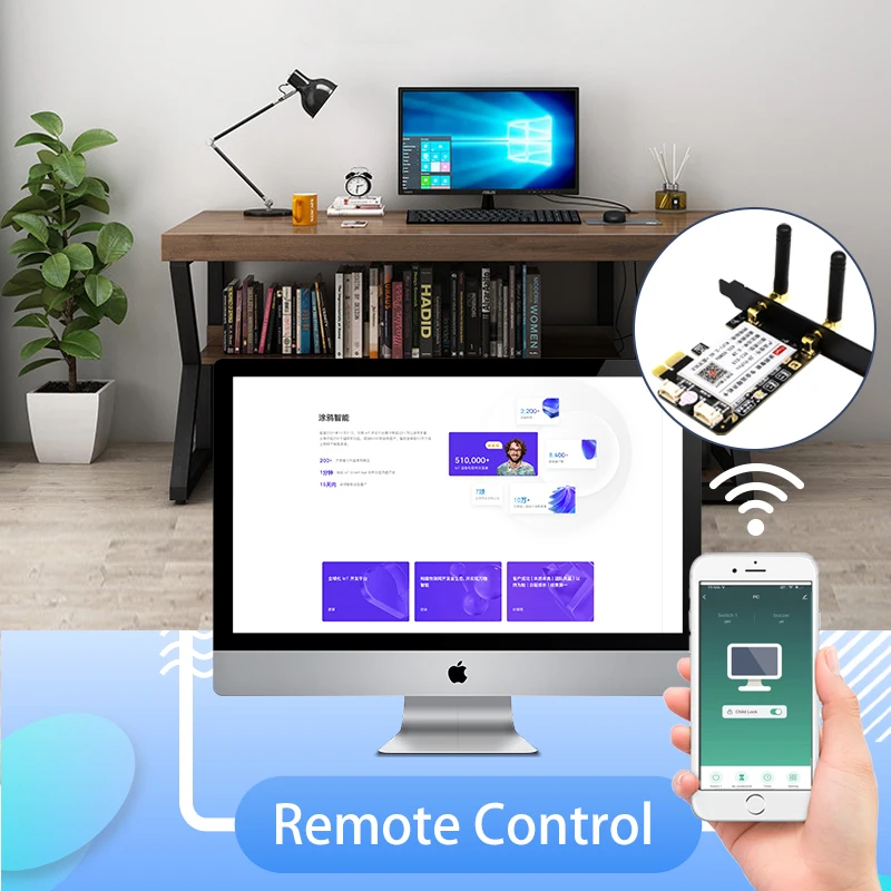 Tuya Wifi Computer Power Reset Switch,PCIE Boot Card for PC Desktop Computer,APP Remote Control, Support Alexa Google Home Alice