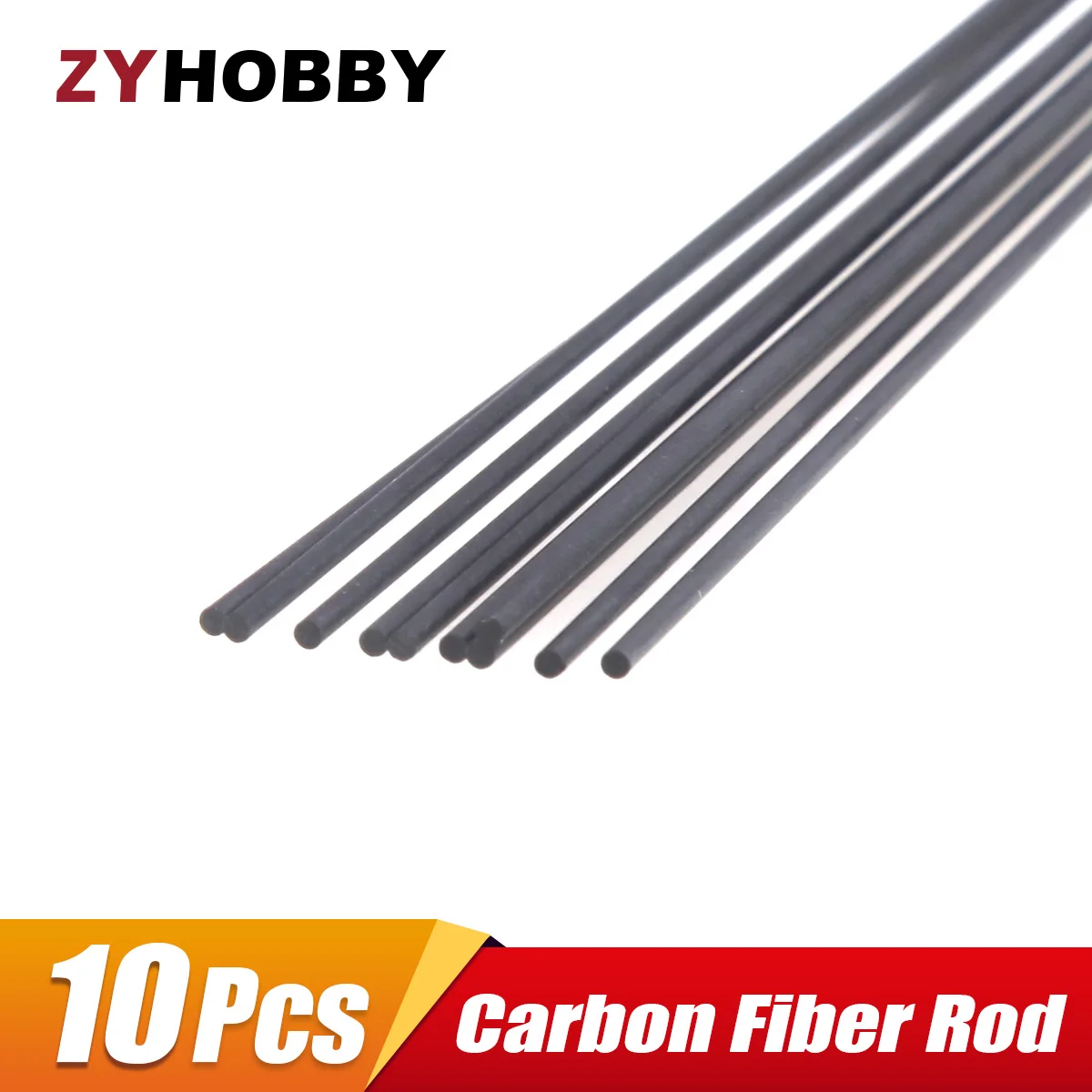 5 pcs/10 pcs Koolstofvezel Staaf Effen Ronde Staven Diameter 1mm 2mm 3mm 4mm 5mm 6mm 7mm 8mm 11mm 12mm Lengte 500mm voor DIY
