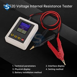 TS4520 0.1mΩ~20Ω High-precision Internal Resistance Detector True 4-Wire 0.001V~45V Voltage Tester 5V Type-C With Kelvin Clip