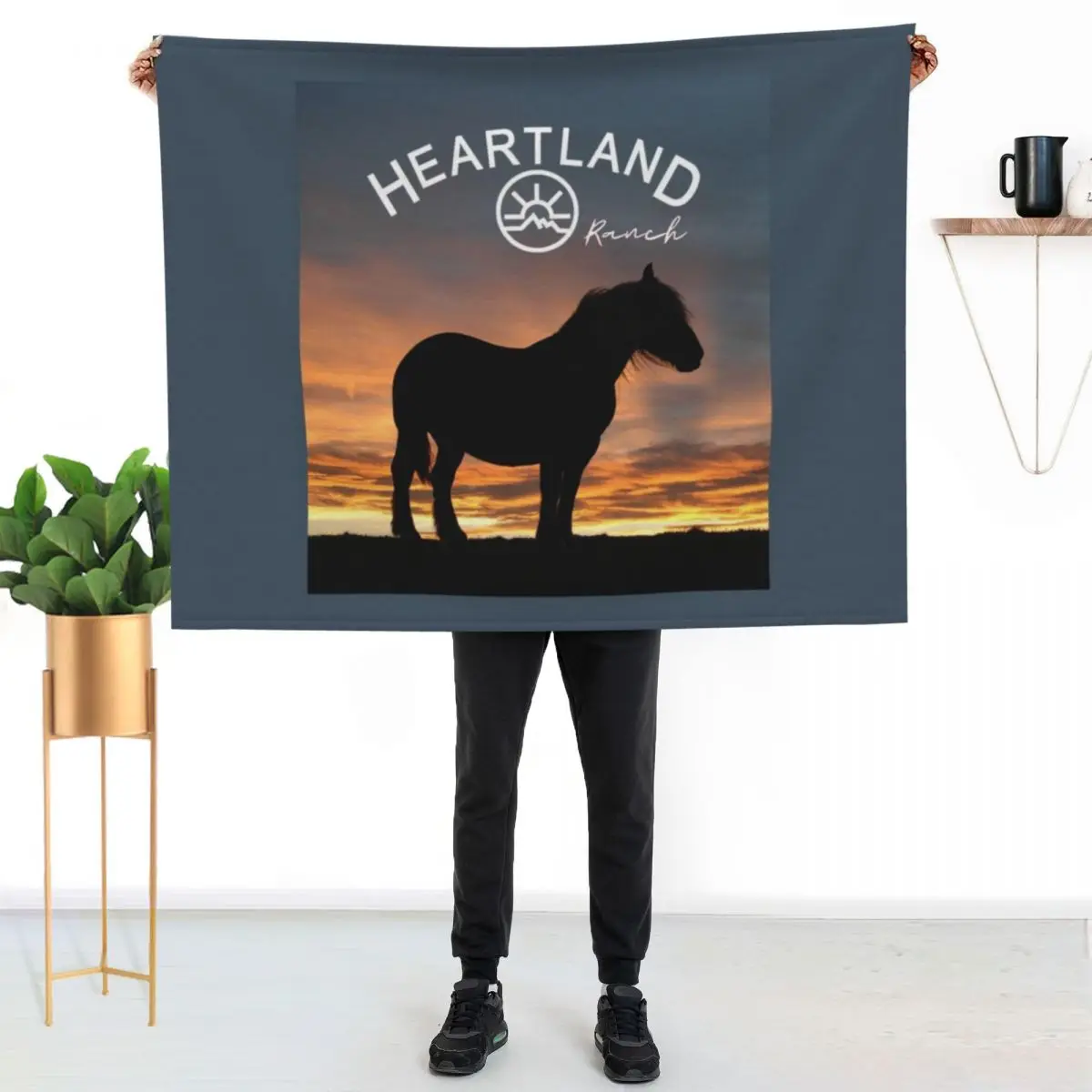

Heartland Ranch , Heartland Horse Throw Blanket All Weather Soft Throw Blanket for Sofa
