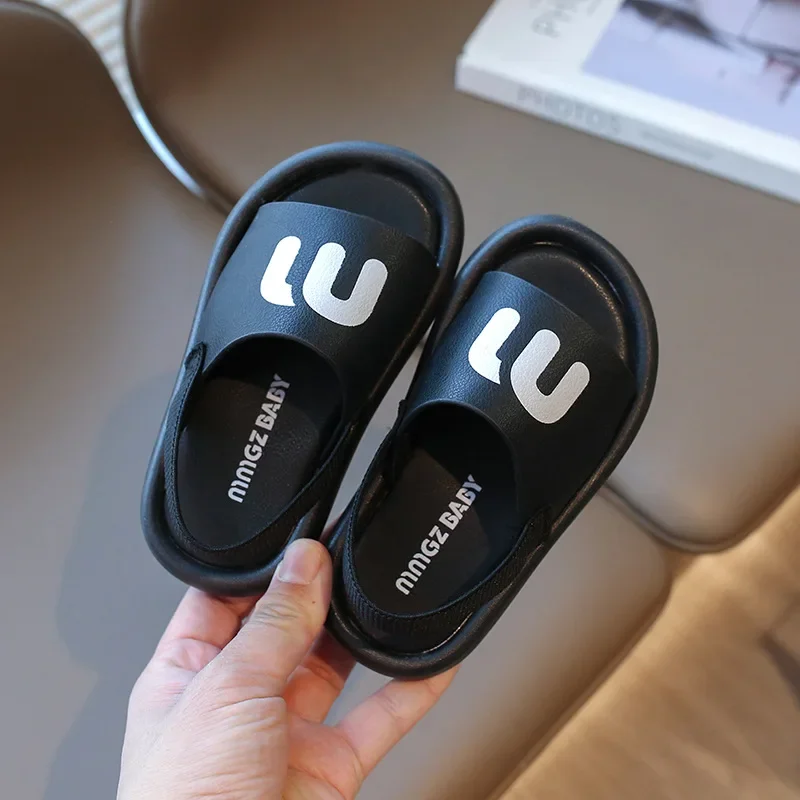 Children Beach Sandals for Girls Boys 2025 Summer New Fashion Korean Style Soft Sole Anti-slippery Versatile Chic Open-toe Shoes