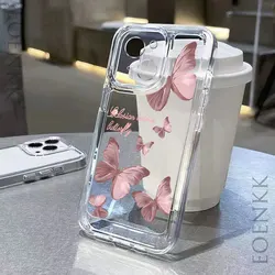 Variety Colorful Butterfly Clear Phone Case For IPhone 11 12 13 14 15 16 Pro Max Mini X XS XR Max 8 15 16 Plus Transparent Cover
