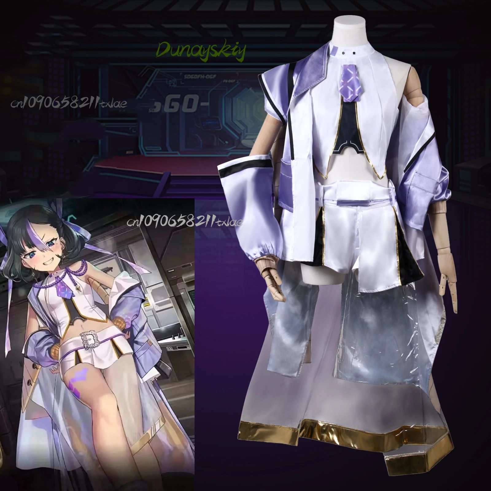 Game Sexy Lolita Syuen Cosplay Costume Game NIKKE Goddess Of Victory Syuen Purple Uniform Women Halloween Carnival Customized