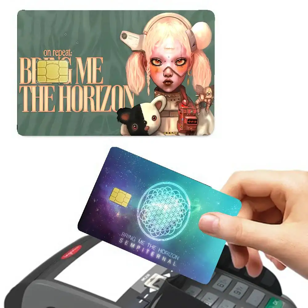 B-Bring Me The H-Horizons BMTH 100% رائجة البيع أمين الائتمان الخصم البنك بطاقة حافلة بطاقة فيلم الجلد ملصق