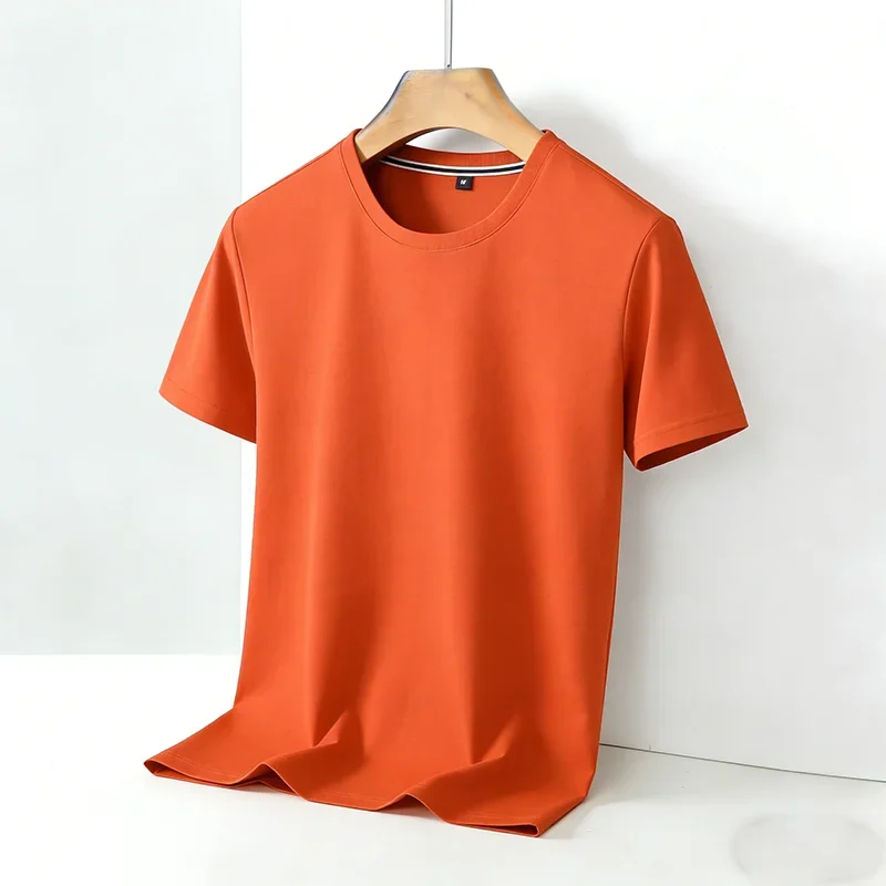 Men's Solid Color Crew Neck T Shirt Soft Breathable Short Sleeve Slim Fit Casual Daily Top 2026