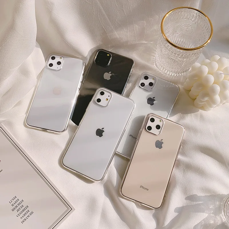 

Suitable for iPhone 15 transparent phone case, suitable for Apple Xsmax protective case, minimalist XR solid color, minimalist