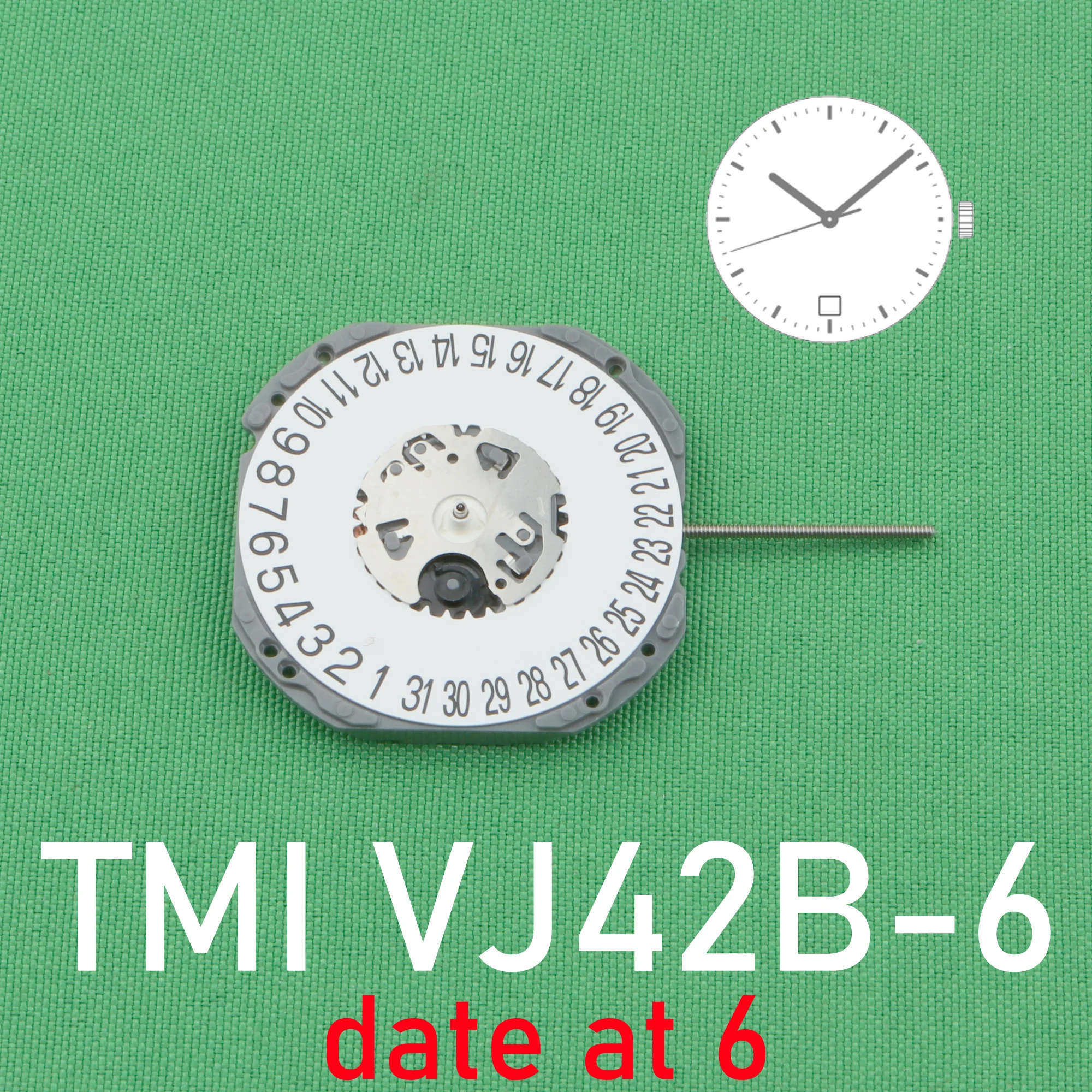 TMI VJ42B movement New Japan Seiko VJ42b-6 Quartz Movement Original SII/TMI VJ42 Watch Movement VJ42 quartz MOVEMENT Date At 6