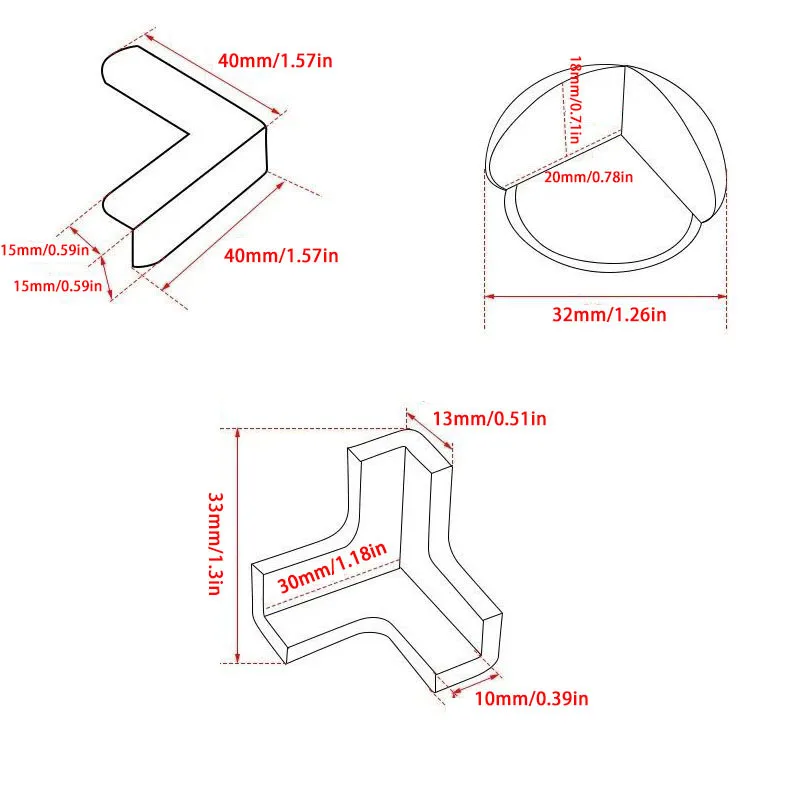 Baby Safety Silicone Table Corner Protector Furniture Edge Protection Cover Transparent Children Anti Collision Edge Guards