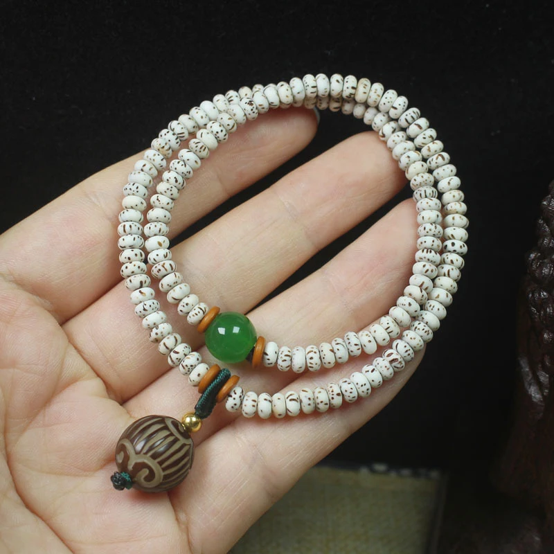 Star and Moon Bead Double Circle Buddhist Bead Bodhi Pattern Bead Pendant Bracelet Women's Chinese Style Prayer Bead Hand Access 2