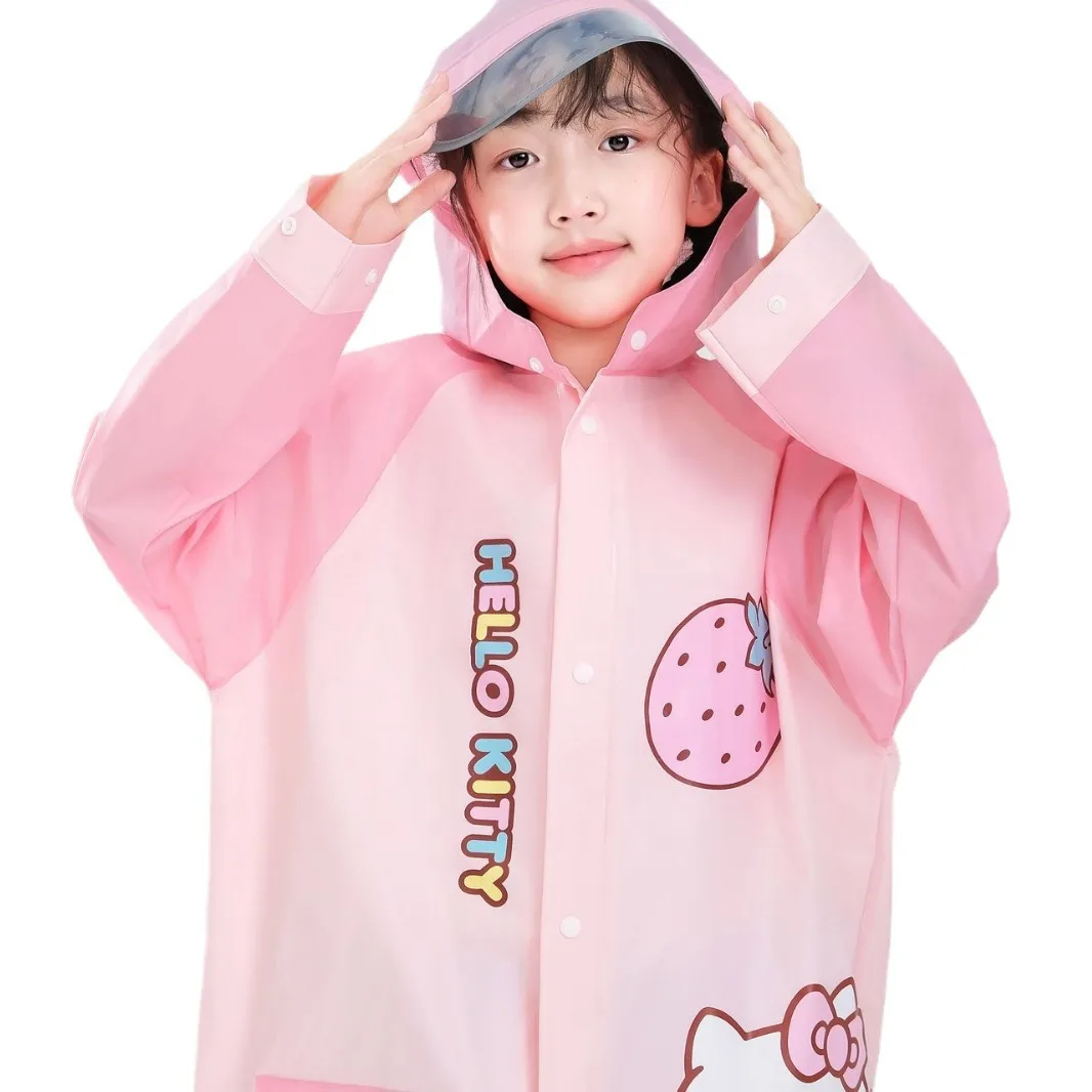 

Японский плащ Amine Stay Dry & Comfy in the Rain, детская куртка-пончо с капюшоном для прогулок на открытом воздухе и велоспорта для девочек и мальчиков