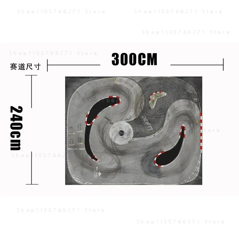1/28 RC Drift Track Mini-Z Style Carpet Racing Circuit for Micro RC Cars