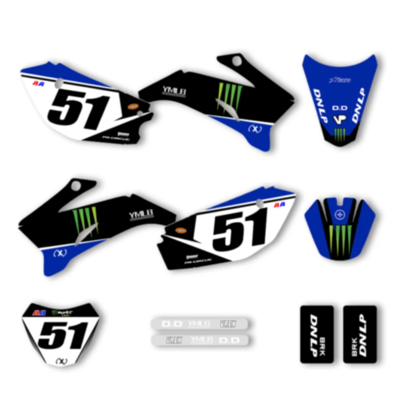 DSMTECH For Yamaha TTR 110 TTR110 Motorcycle Graphics Background Decals Sticker kits Fairing Customize Protector 002