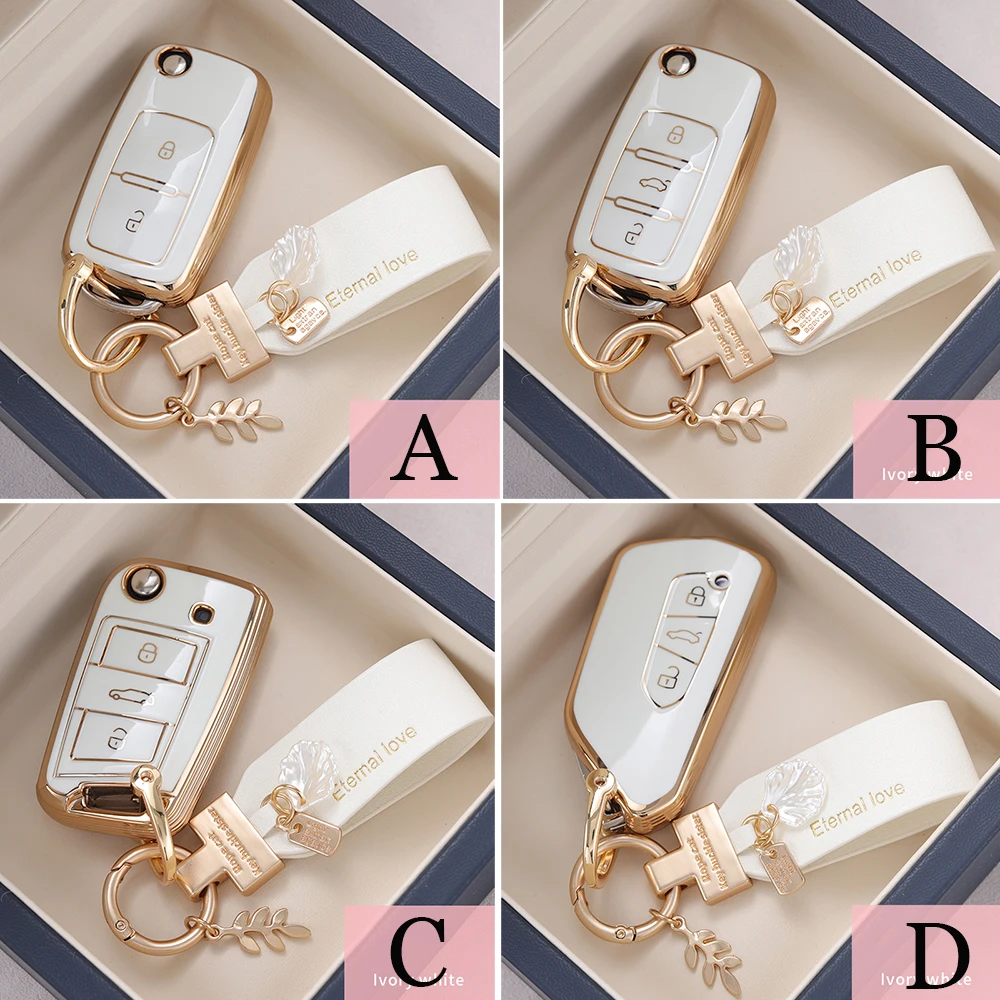 حافظة مفاتيح السيارة من البولي يوريثان غطاء شل لسيارة فولكس فاجن بولو جولف باسات تيجوان بيتل كادي T5 Up Eos سكودا اوكتافيا سيات ليون ألتيا