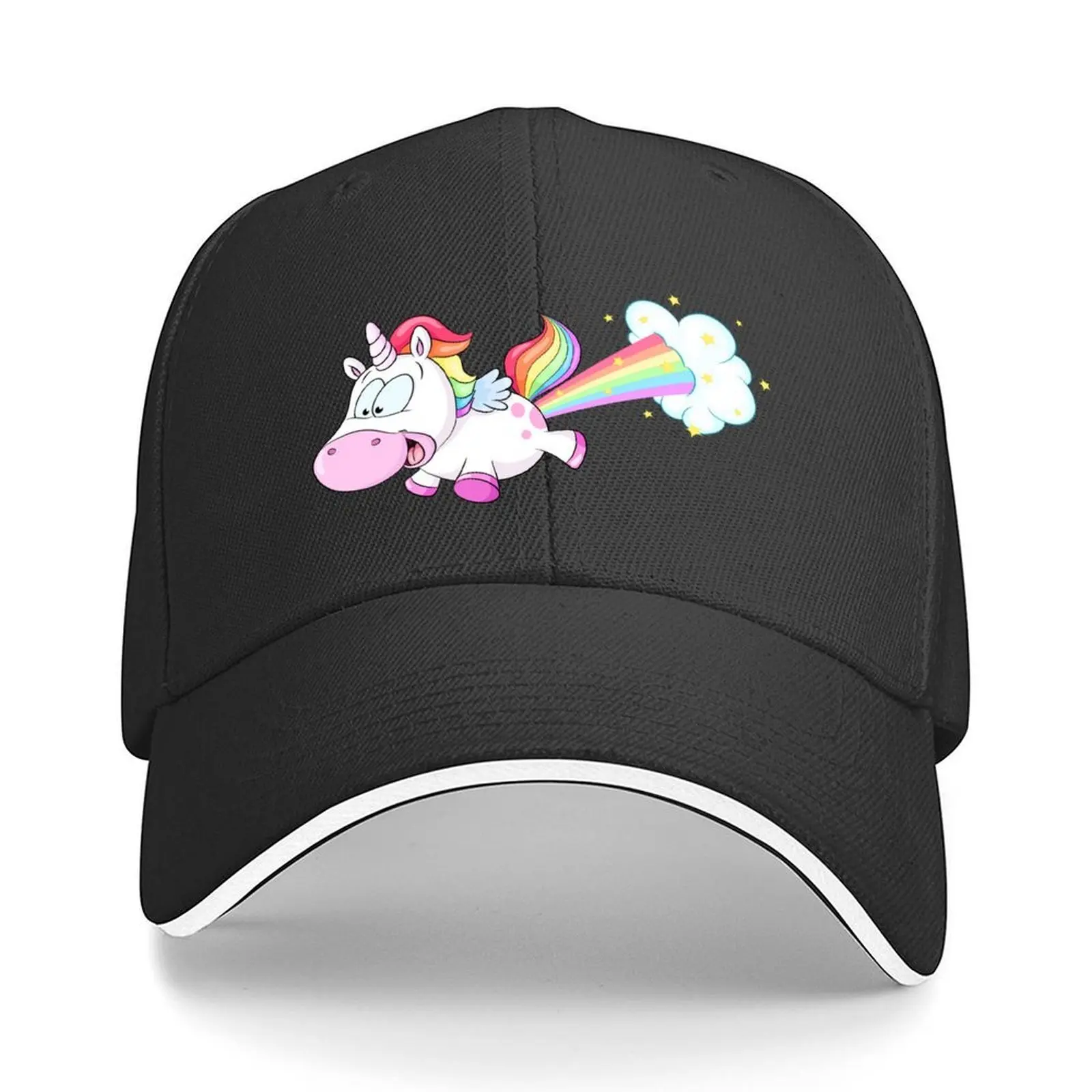 

Cute farting turbocharged unicorn Baseball Cap Uv Protection Solar Hat Dropshipping sun hat Hat men Baseball Men Women's