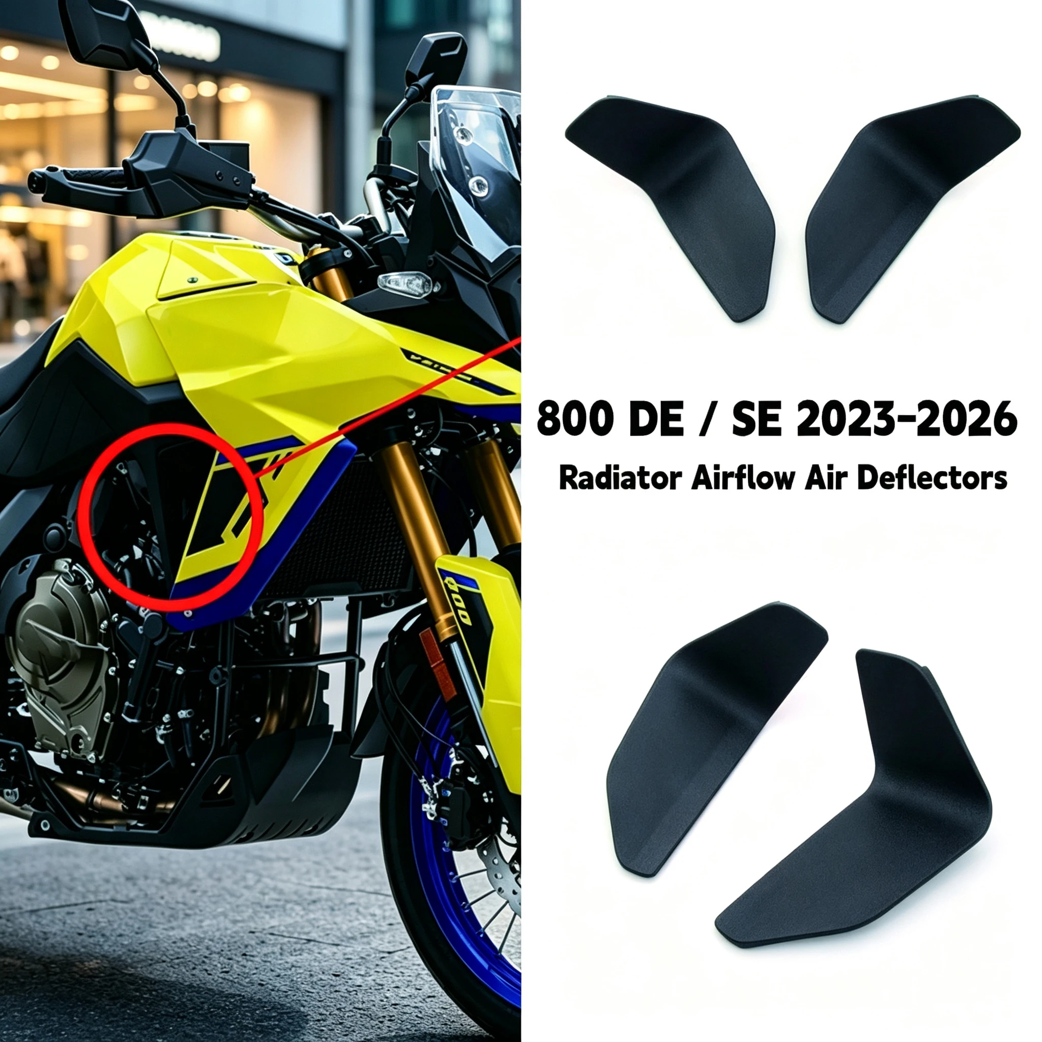 2023-2026 800 De / Se Side Fairing Engine Exhaust Deflector Hot Air Guard Cover 800 De / Se for Suzuki V-Strom 800 De / Se