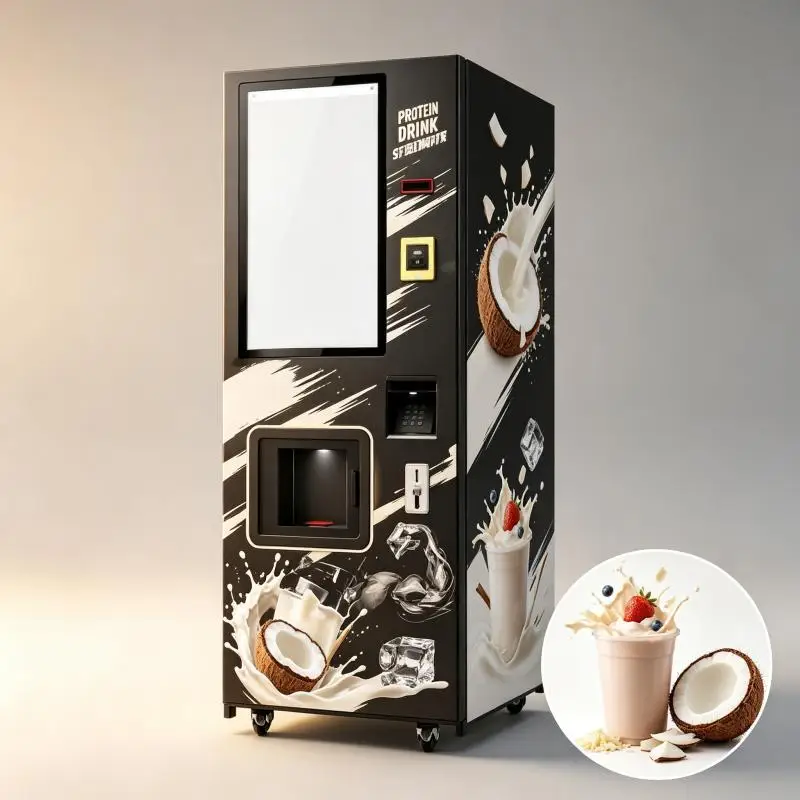 Commercial Protein Drink Vending Machine Smart Automatic Mixing Touchscreen Self Service Gym Sports Club Nutrition Dispenser