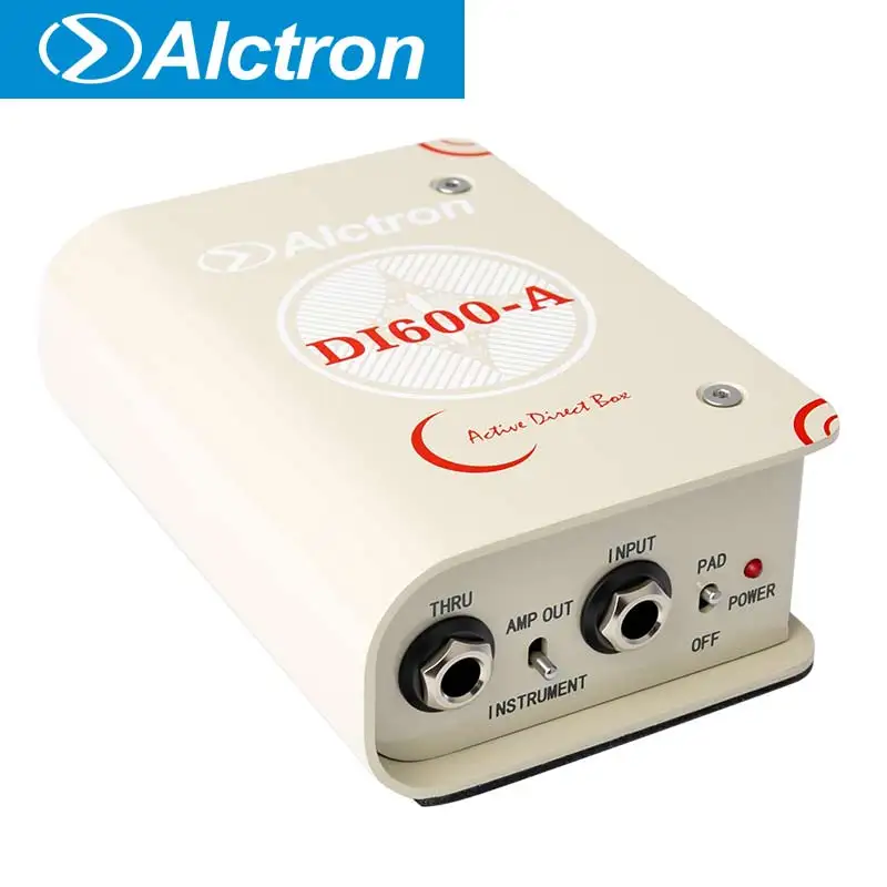 Alctron DI600A active DI box, passive and active DI box, pick the sound in details, plug and play, metal housing
