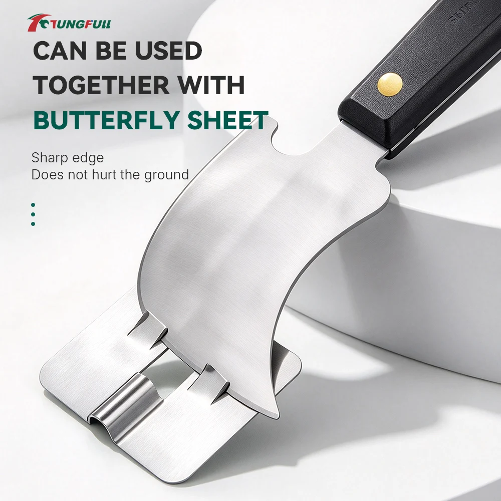TUNGFULL Quarter Moon Knife 20cm Welding Seam Guide Cutting Trimming Knife PVC Sports Plastic Floor Peeling and Trimming Knife