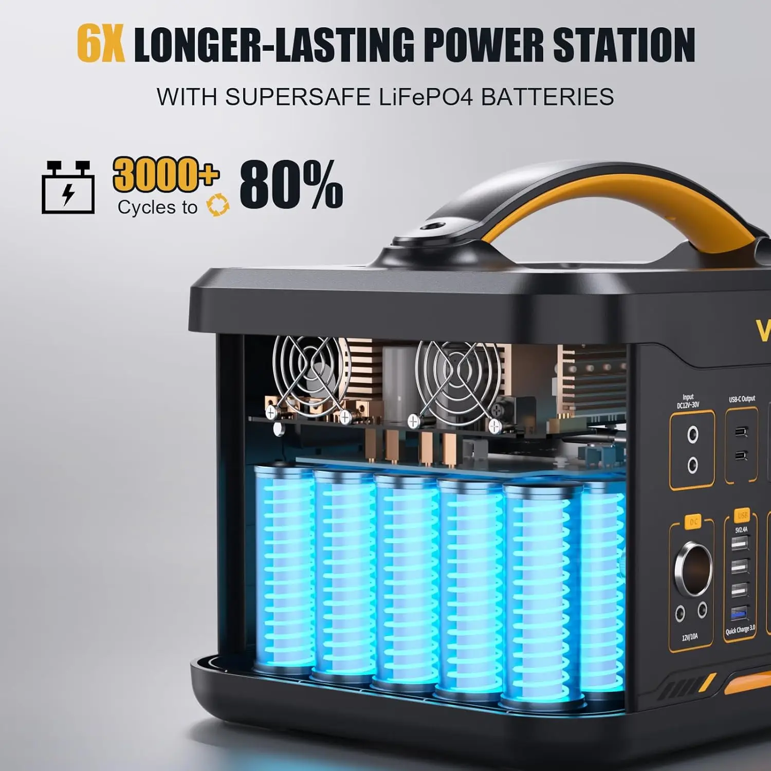 Jump 1500X Portable Power Station 1500W (3000W Peak), 828Wh LiFePO4 (LFP) Battery Powered Generator with Expandable Capacity