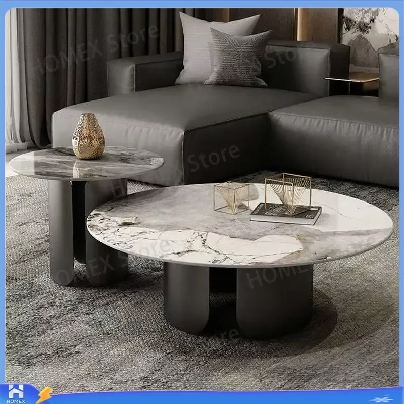 Nordic Marble Coffee Table Mid Century Modern Large Living Room Furniture Japanese Style Entryway Console Table Home Decor