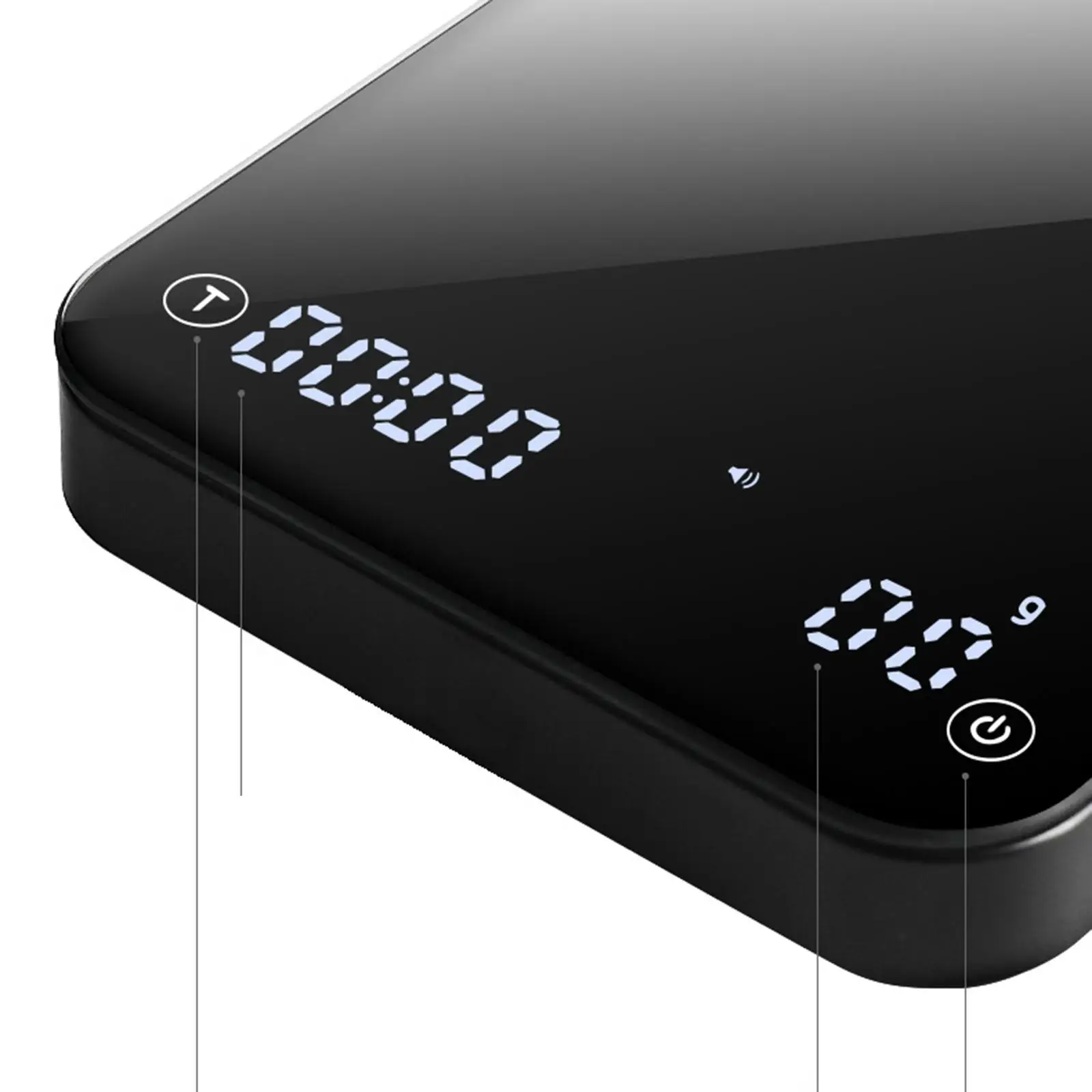 Coffee Scale with Timer Weighing Scale, High Precision, LED Display Waterproof Espresso Coffee Scale for Coffee