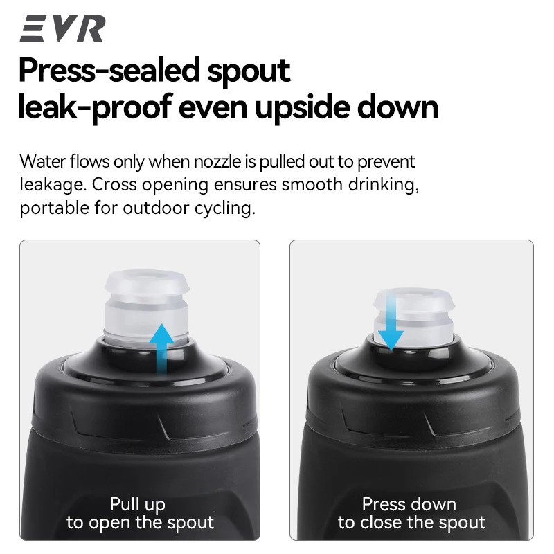 EVR 620ml Bicycle Water Bottle Ultralight Leak-Proof Taste-Free Bike Kettle Camping Hiking Outdoor Sports Cycling Equipment