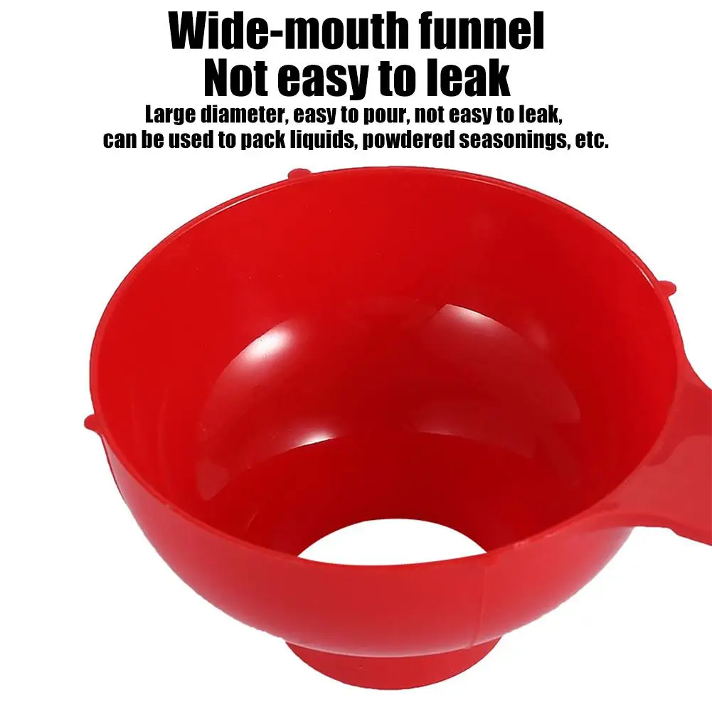 NEW Plastic Canned Funnel Wide Mouth Funnel Jars Folding Funnel with Long Neck Liquid Filling Funnels Household Kitchen Gadget
