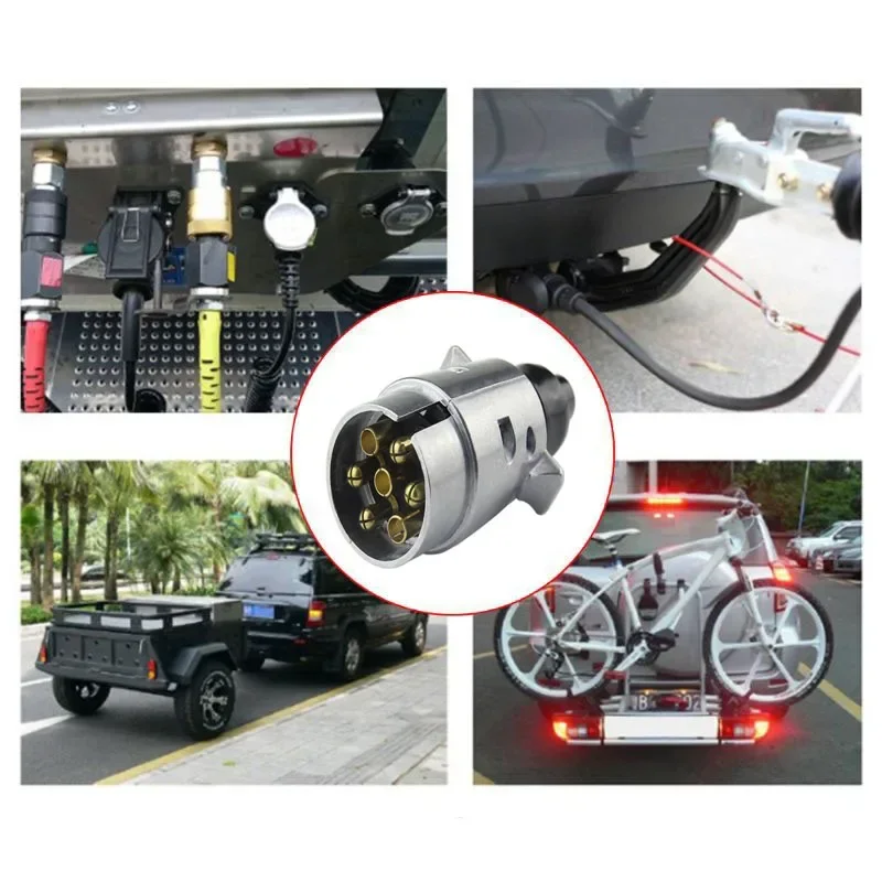 7 دبوس مقطورة المقبس المكونات المعدنية شريط القطر سحب موصلات محول أضواء المقبس لسيارة قوارب قافلة RV شاحنة الكهرباء 12 فولت APM