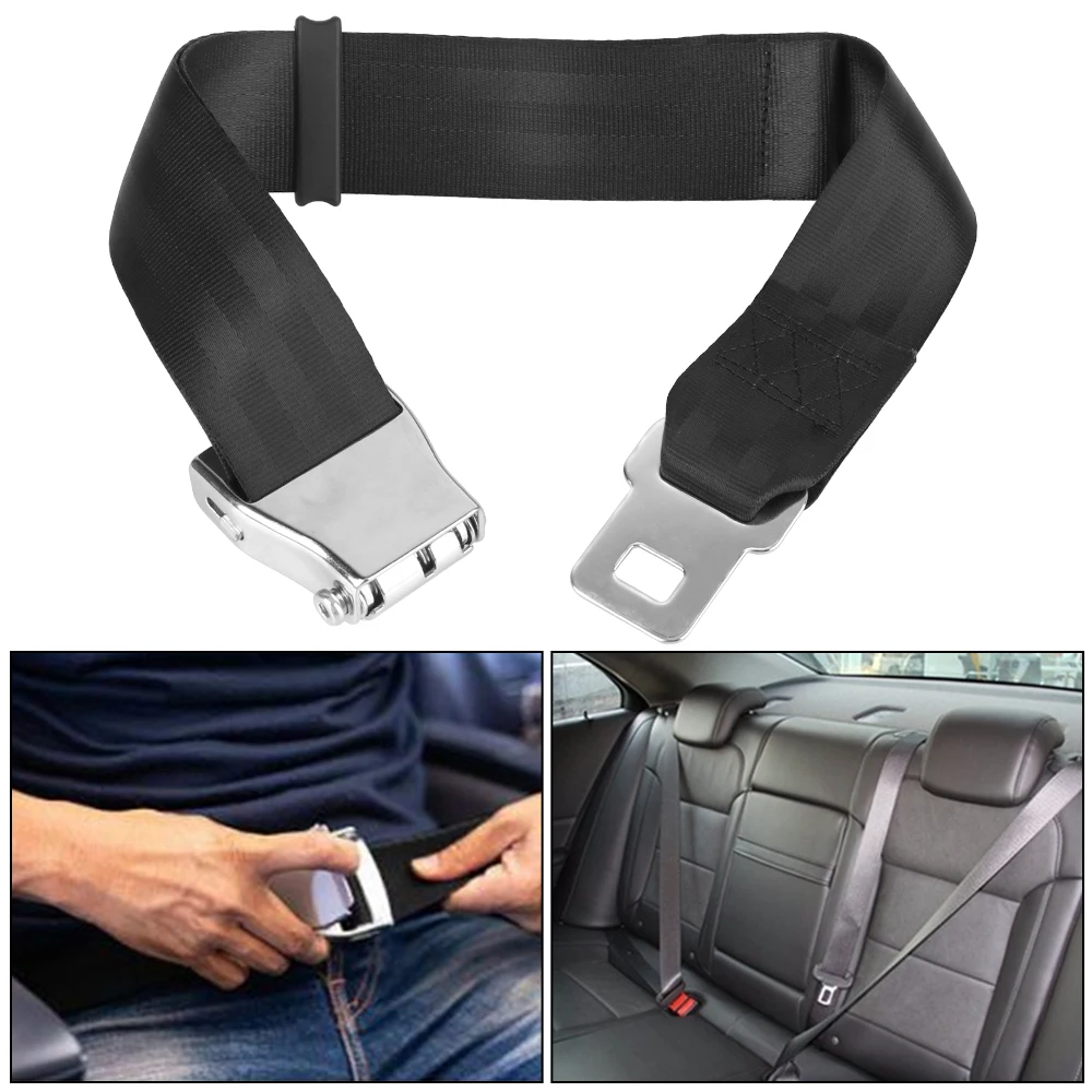 Car Seat Belt Extender With Aircraft Buckle Extended Lengthened Car Seat Safety Belt Adjustable Kid Safety Travel Harness