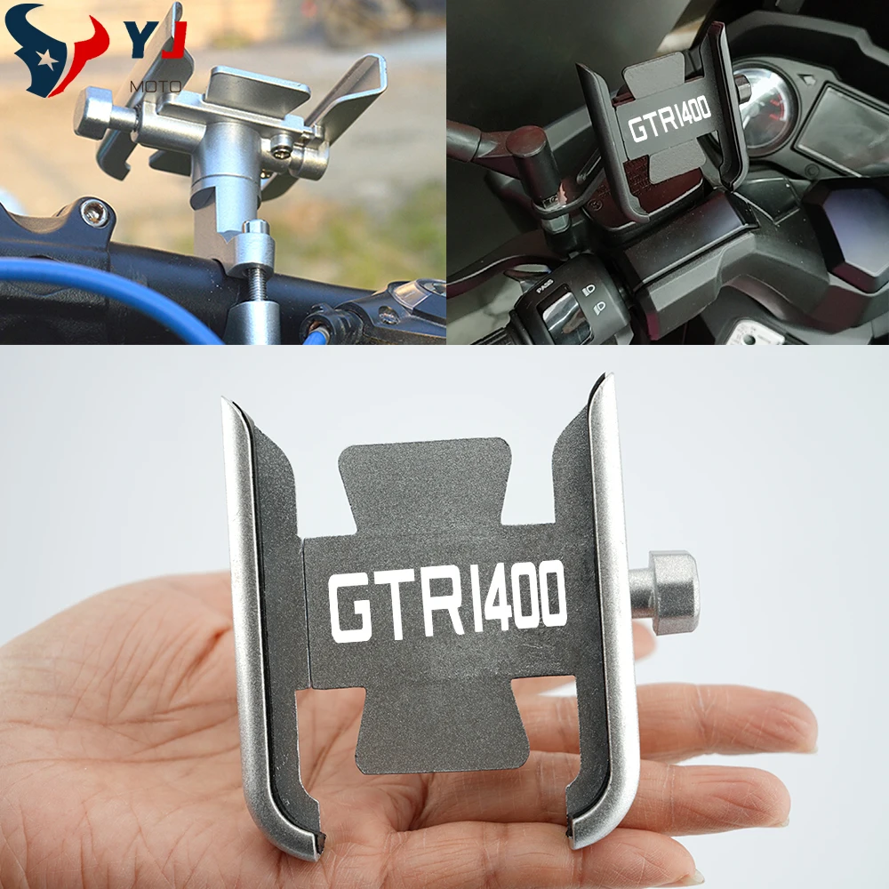 

Motorcycle Accessorie Aluminum Handlebar Mobile Phone Holder GPS Stand Bracket For KAWASAKI GTR1400 GTR 1400 CONCOUR 2007 - 2016