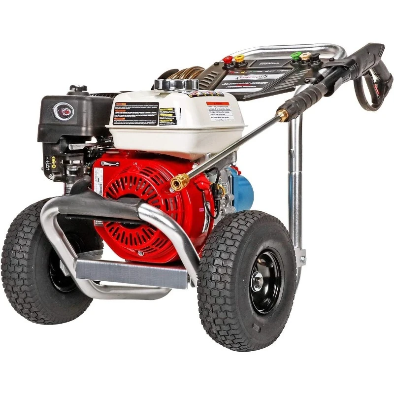 

Aluminum Series 3400 PSI Gas Pressure Washer, CAT Triplex Pump, Includes Spray Gun, Extension Wand,