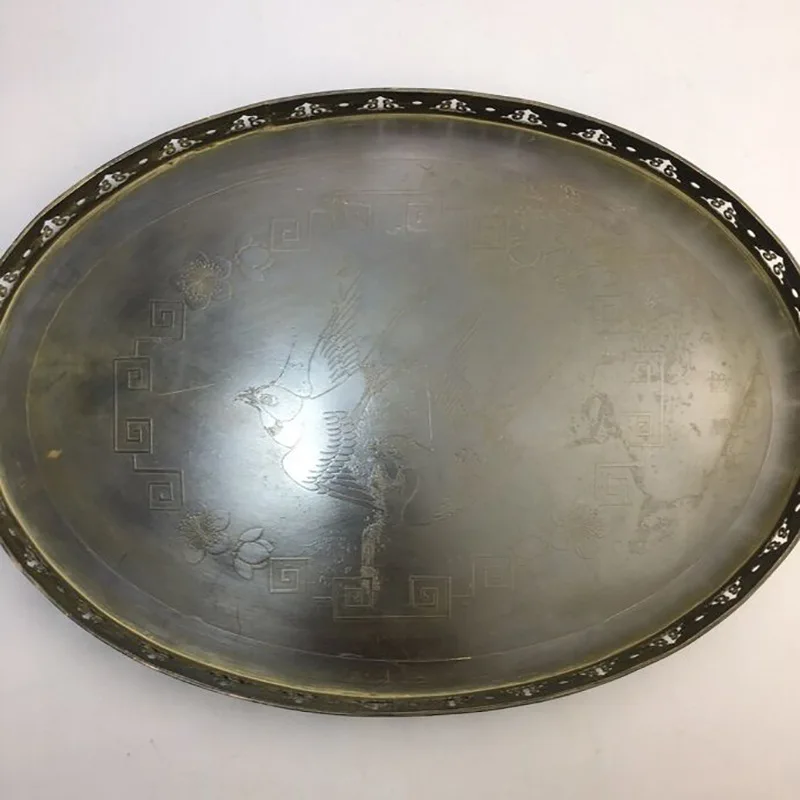 

Antique Copper Tea Tray Home Crafts Decoration Antique Collectibles Wholesale Copper Tray Fruit Tray Tea Tray