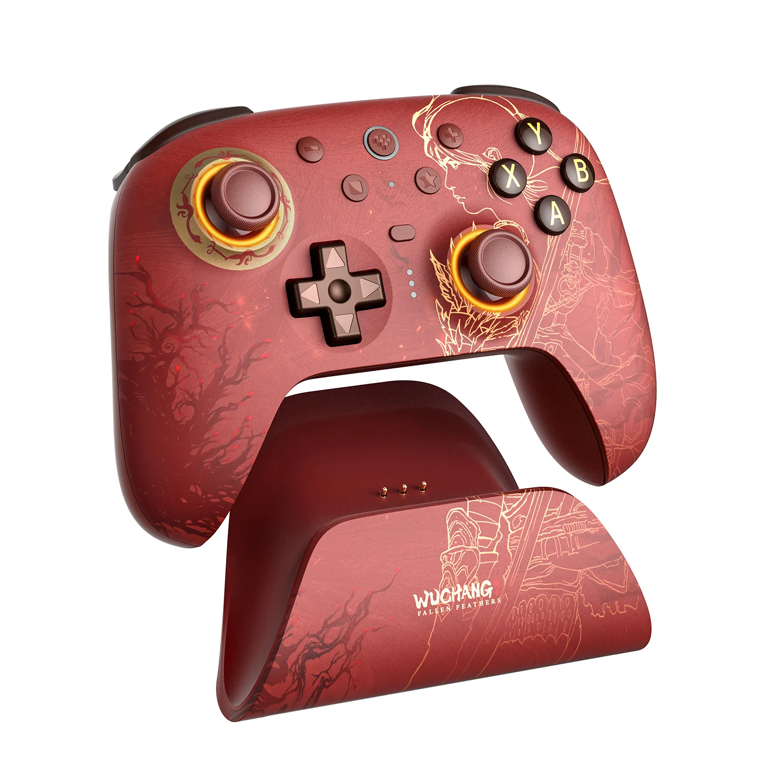 8BitDo Ultimate 2 WUCHANG، وحدة تحكم TMR Joystick & Hall Effect مع قاعدة شحن للكمبيوتر الشخصي، Windows 10، 11، Android