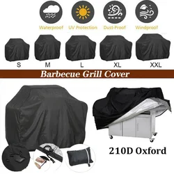 XS-XXXL Heavy Duty Waterproof BBQ Covers Black 210D Oxford Cloth Patio Gas Smoker Grill Barbecue Grill Protector Outdoor Cover