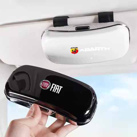 Car Visor Glasses Box Auto Sunglasses Storage Case For FIAT Abarth 500 Ducato Panda Grande Punto Tipo Pulse Strada 600 500L Mobi
