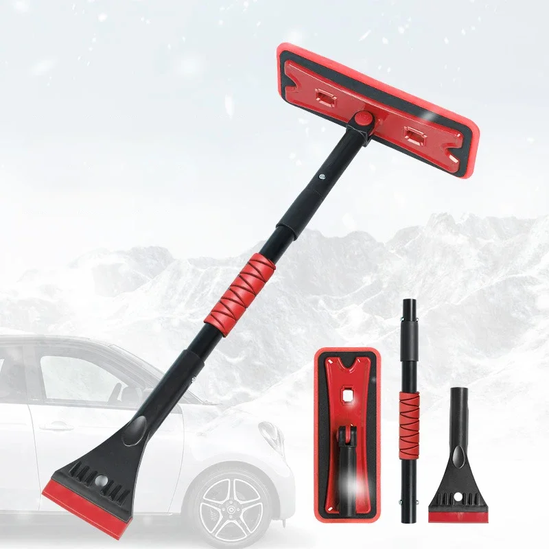 Car Snow Shovel Telescopic Multifunctional Sponge Brush Glass Scraper Snow Defrosting Defogging Snow Shovel Truck Tools