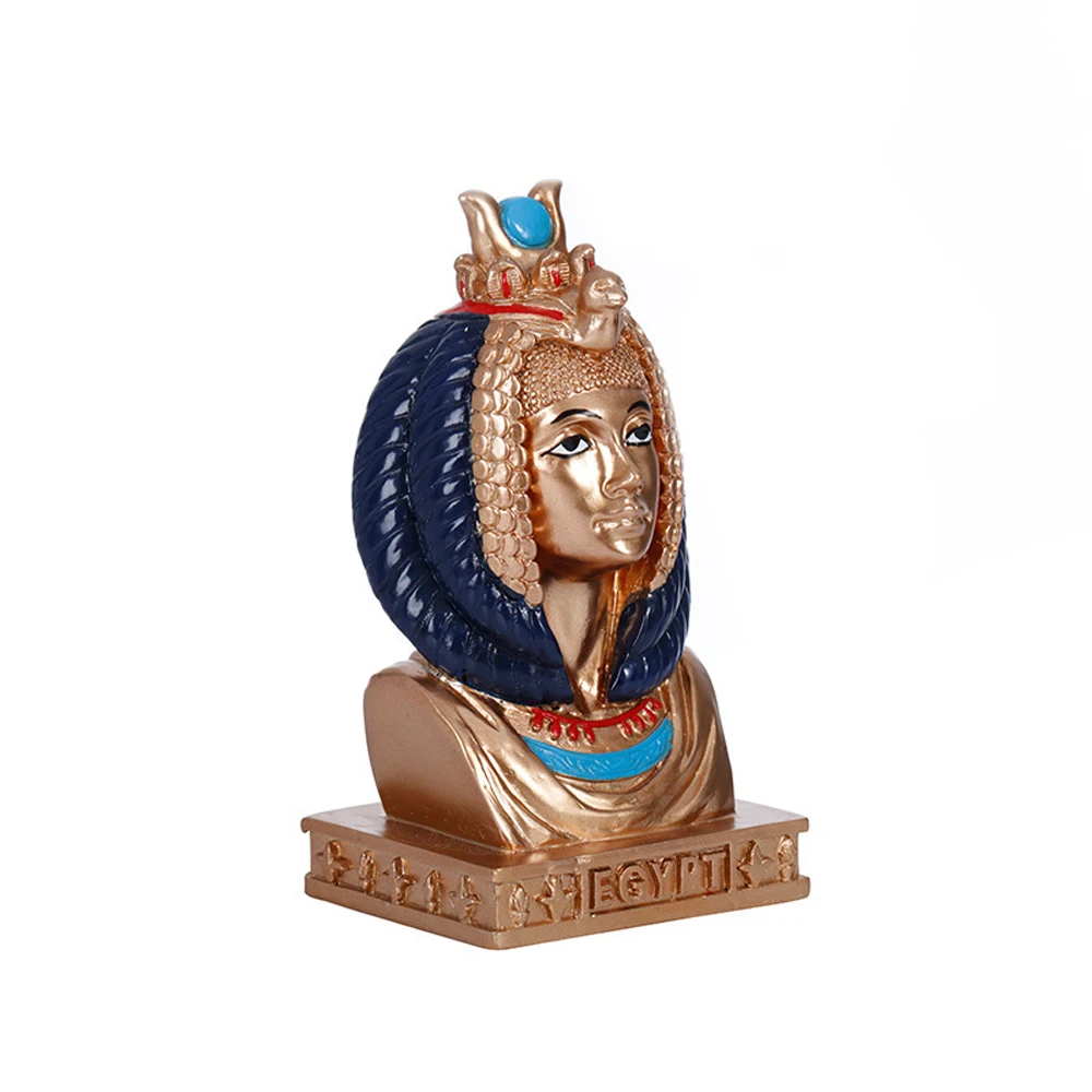 World Famous People Statue Ancient Egypt Cleopatra BC70-BC30 Retro Bust Figure Model Toy Gift Collect