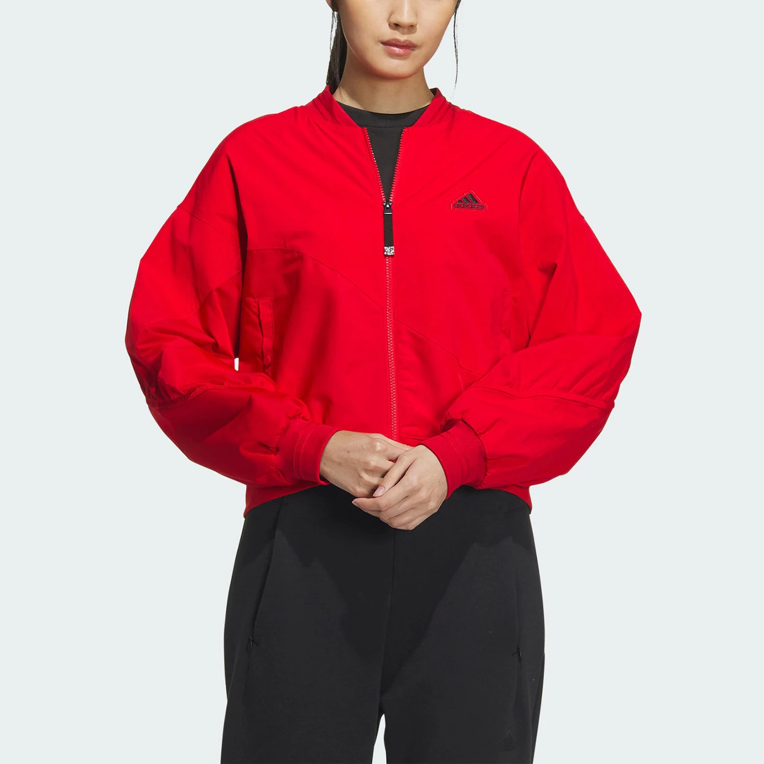 adidas-official-2024-new-women's-woven-loose-sport-jacket-im8873