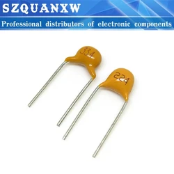 Capacitor cerâmico multicamadas, 50v (100 ~ 106) 10pf ~ 10uf 102 103 104 105 22pf 1nf 10nf 100nf 0.01uf 0.1uf 1uf p = 5.08mm, 100 pcs/lot