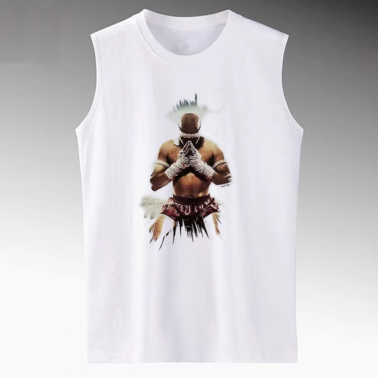 Muay Thai Kicking Boxing Combat Fighter Martial Arts Tanktop 100% Cotton O-Neck Casual Mens Tank Tops Sleeveless T-shirt