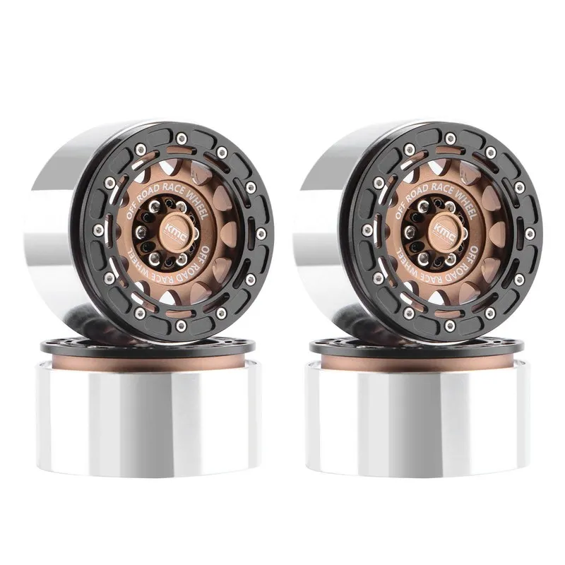 Metal 2.2 Inch Beadlock Wheel Rim For 1/8 1/10 RC Crawler Compatible With Yikong 4082 H8H Crossrc