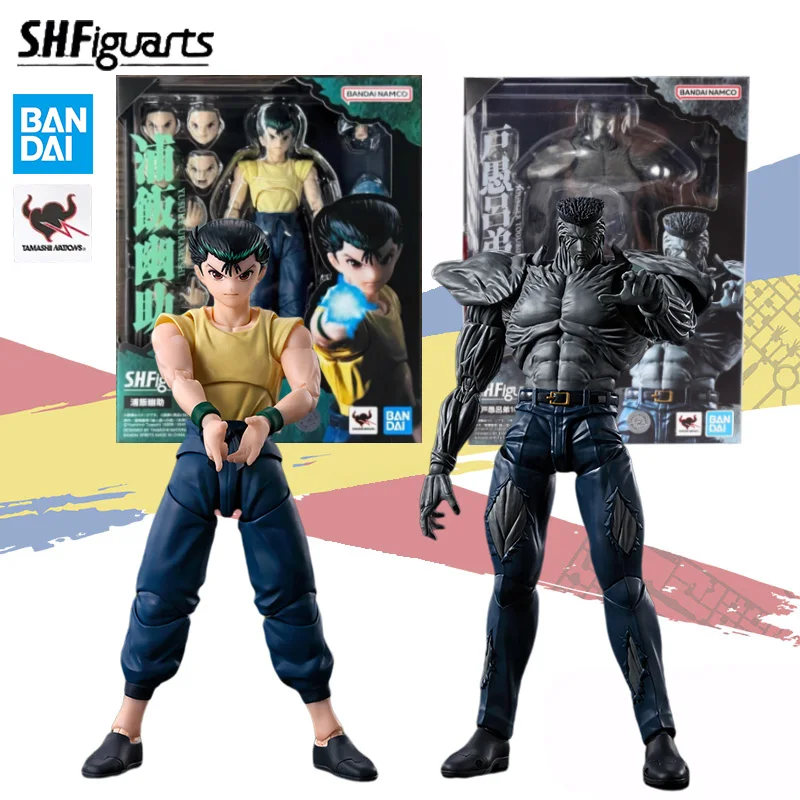 

Original Bandai SHFiguarts SHF YuYu Hakusho Younger Toguro and Yusuke Urameshi anime action figure model set collection toy gift