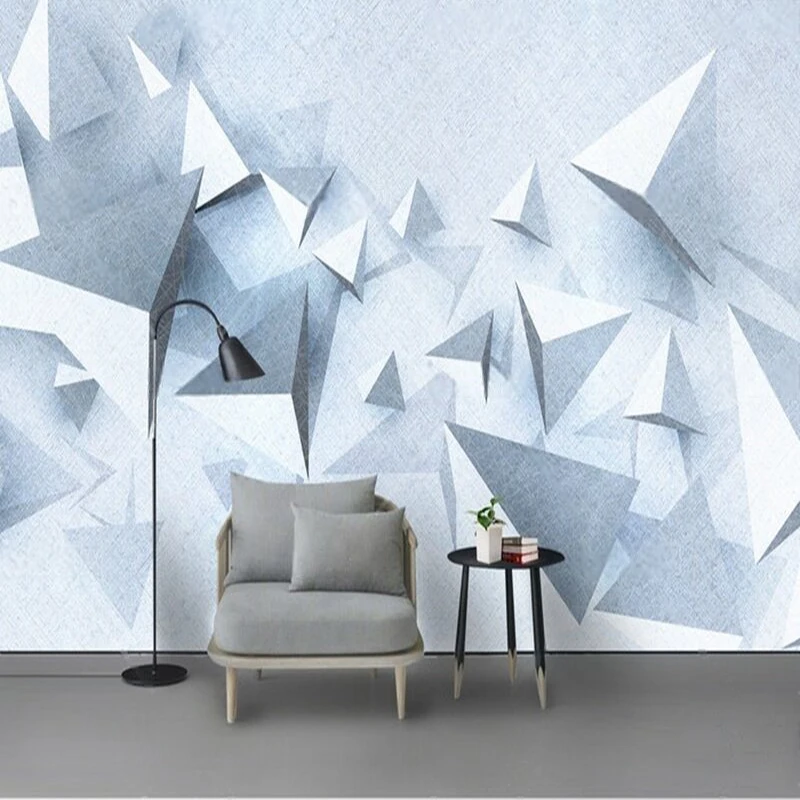 

Скандинавский современный и простой 3D трехмерный геометрический узор ТВ роскошный домашний фон для спальни стены