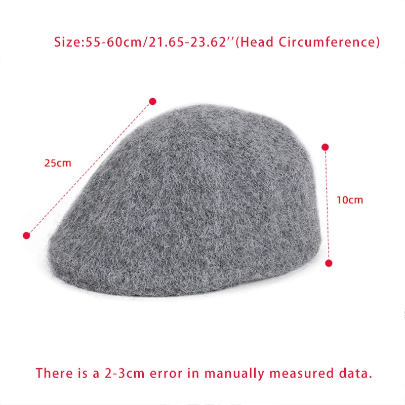 Autumn British Style Beret Hat Lady Vintage Flat Cap Winter Keep Warm Knitted Hat All-match Peaked Cap Forward Hat Wholesale image 6