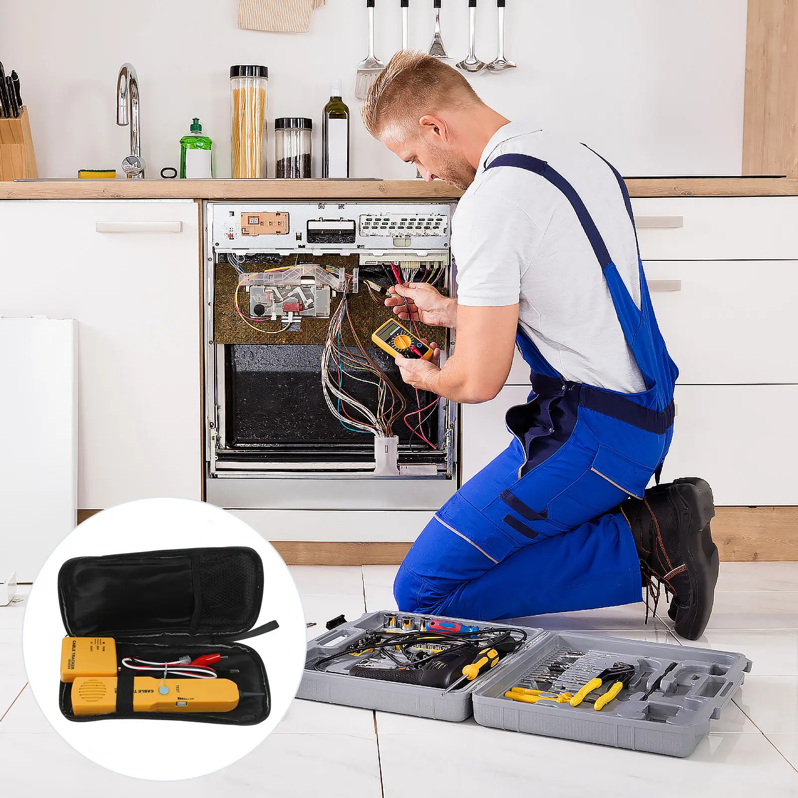 Tone Line Finder Toner Wire Tracer Telephone Cable Tester for Wire Identification Diagnosis Source to