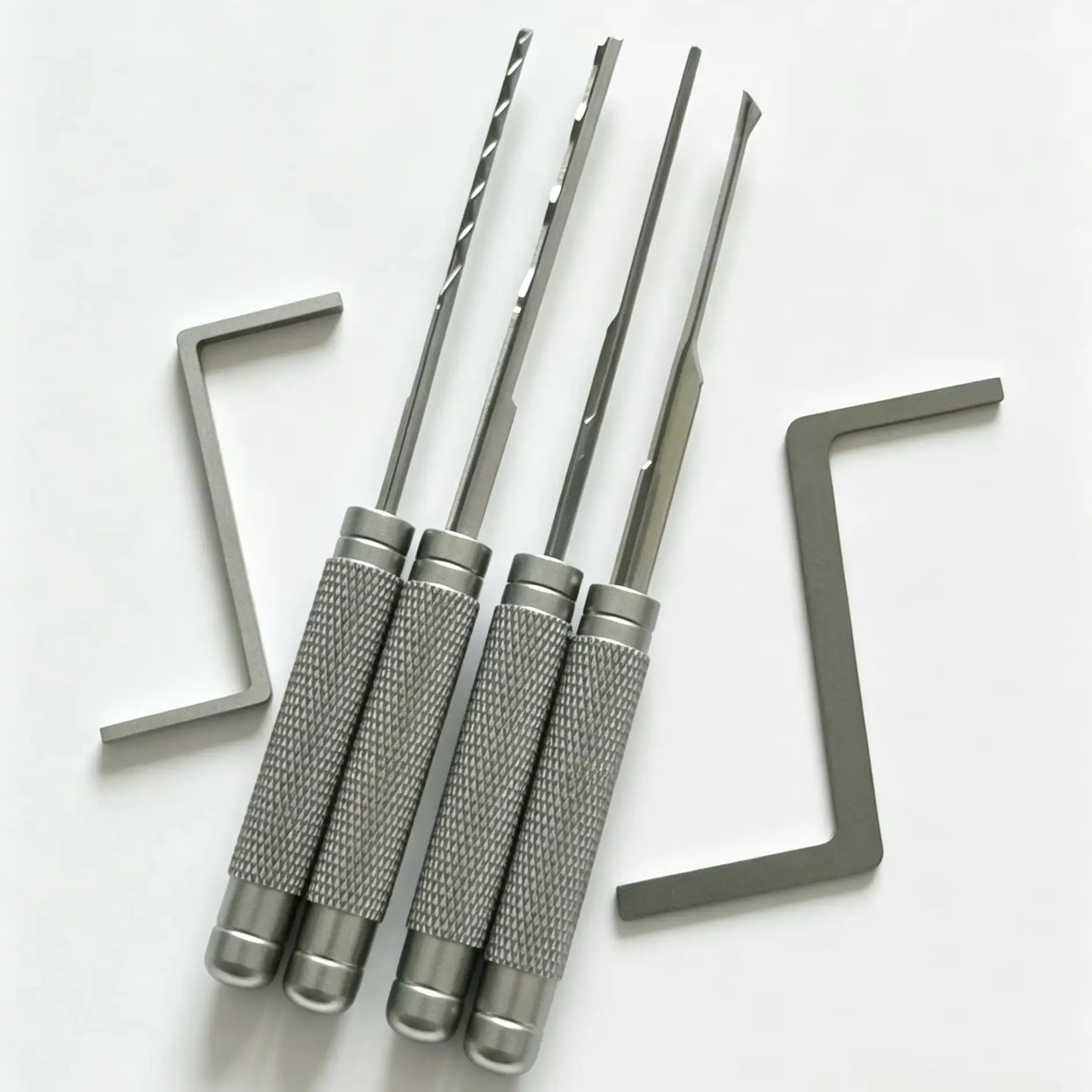 Kaba 6pcs/Set Civil Stainless Steel Lock Pick Set Tool Bag for Professional Locksmiths