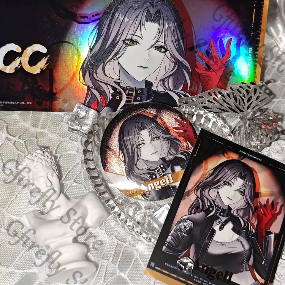 Path To Nowhere Angell Cosplay Broche Badge Identificatie Laser Ticket Cabernet Coquelisch embleem Breastpin Anime Decor Card Set