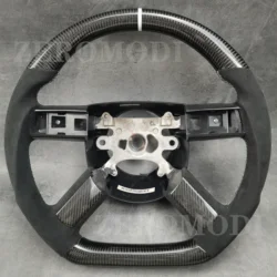 Custom Steering Wheel Flat New Carbon  Leather For Charger Dodge Chrysler 300C