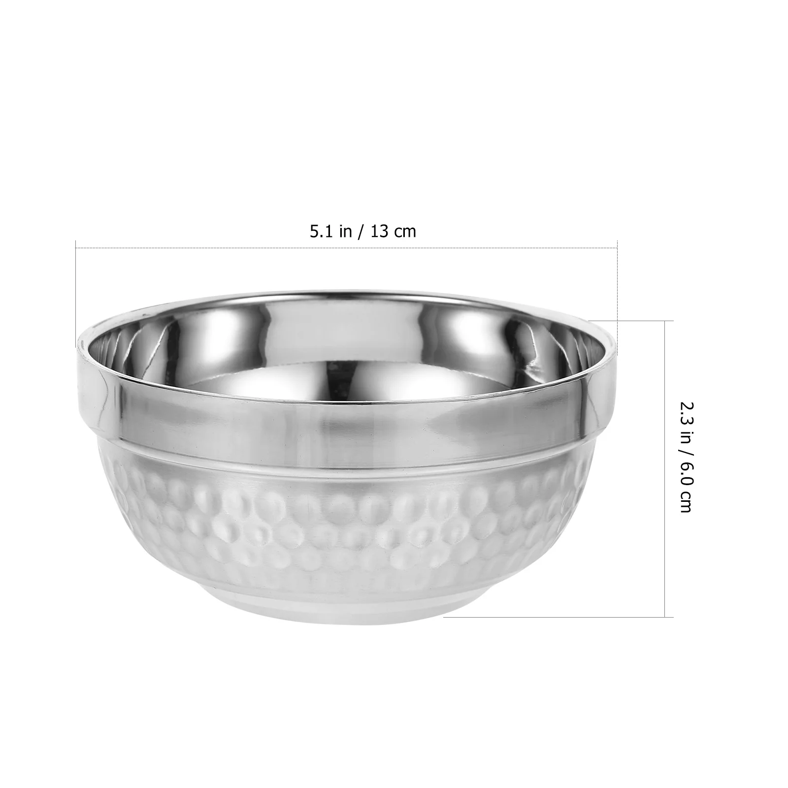 

2Pcs Stainless Steel Double Insulation Bowls Silver Perfect Size for Meal Storage Gift Friends Stainless Steel Bowl
